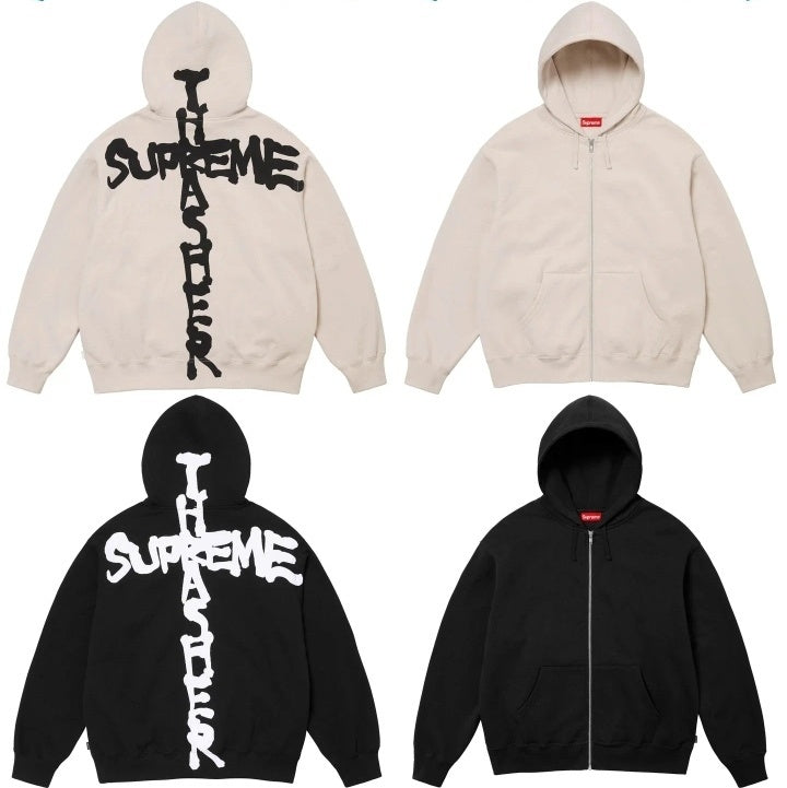 Box Logo Thrasher Zipper Hoodie