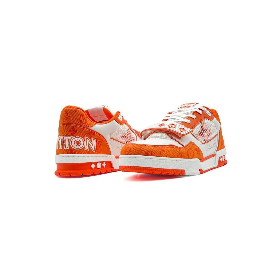 LV Orange Monogram Trainer Sneakers