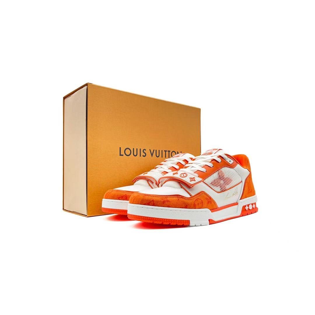 LV Orange Monogram Trainer Sneakers