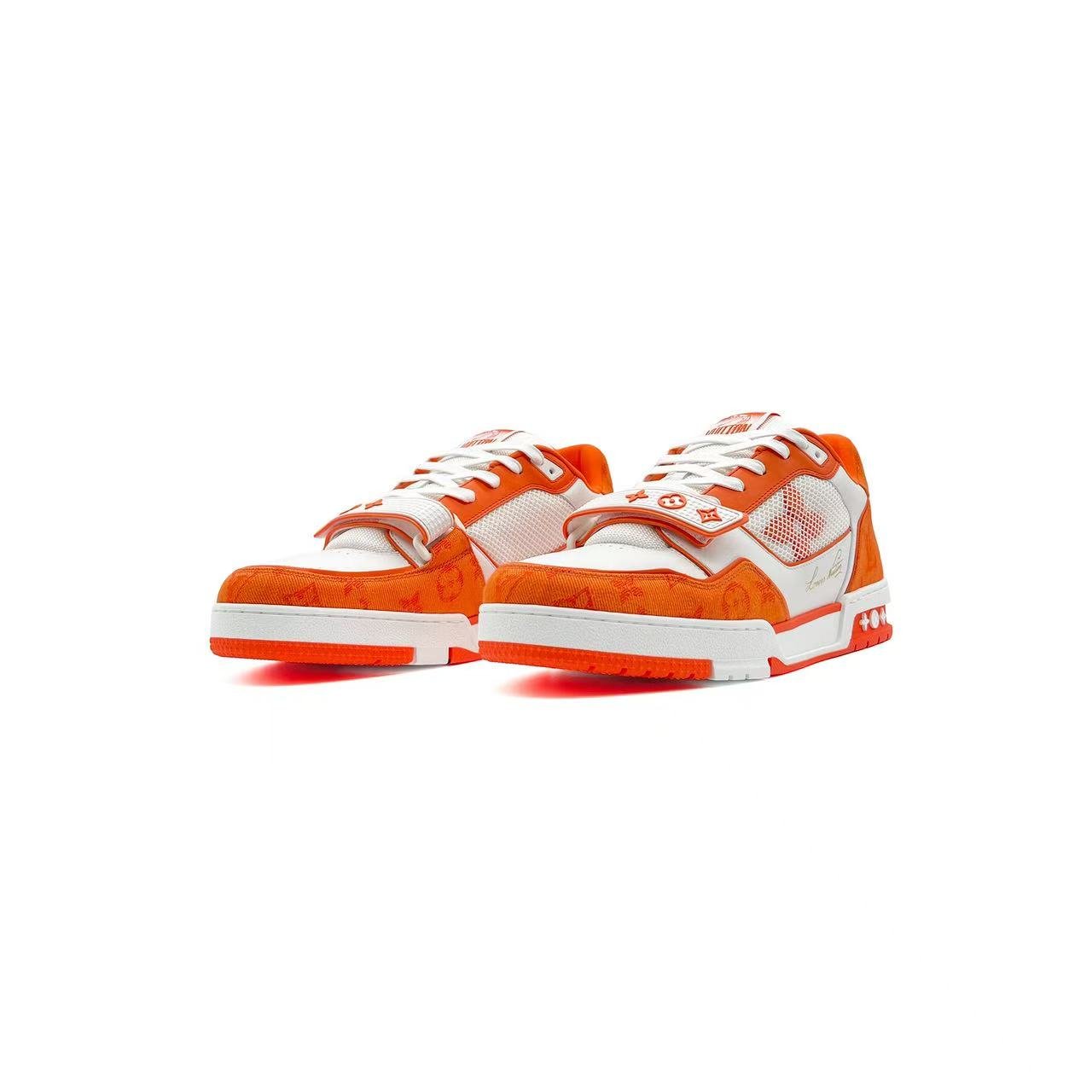 LV Orange Monogram Trainer Sneakers